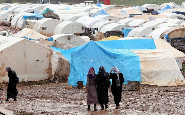 A refugee camp in Darkush, Syria.