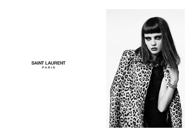 Model Flo Dron in the FW15 campaign, under Hedi Slimane's direction.